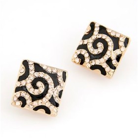 Leopard Diamond Stud Earrings